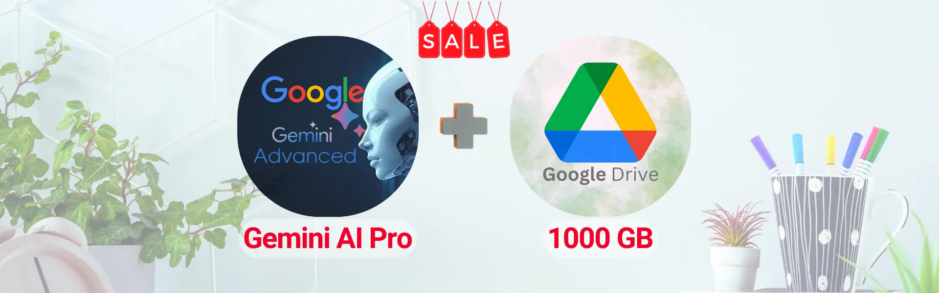 Tài khoản Google AI Pro Gemini dung lượng Google Drive giá rẻ - Banner