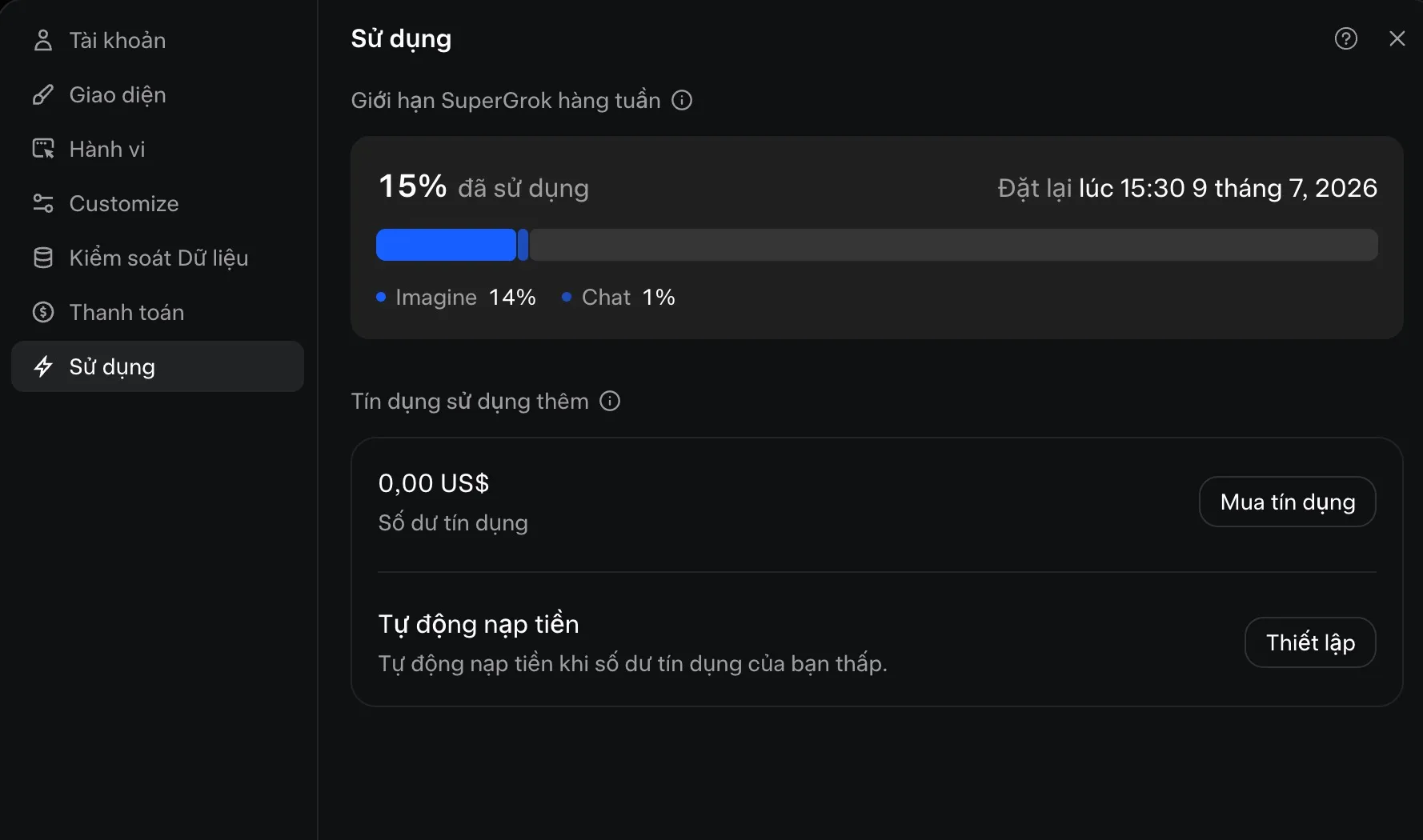 Super Grok usage credit video ai